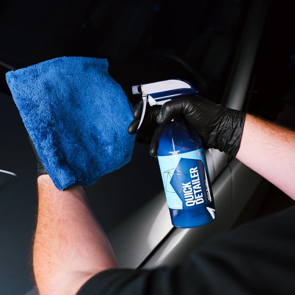 Gyeon Quick Detailer on trim surfaces renews color and smoothness.