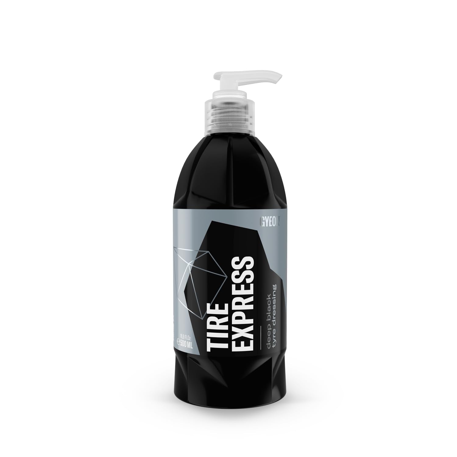 Gyeon Tire Express Satin Finish bottle pour for easy, even application.