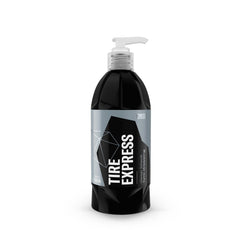 Gyeon Tire Express Satin Finish bottle pour for easy, even application.