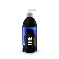Gyeon Tire Ultimate SiO₂ coating on tire tread delivering lasting UV protection and deep satin black.