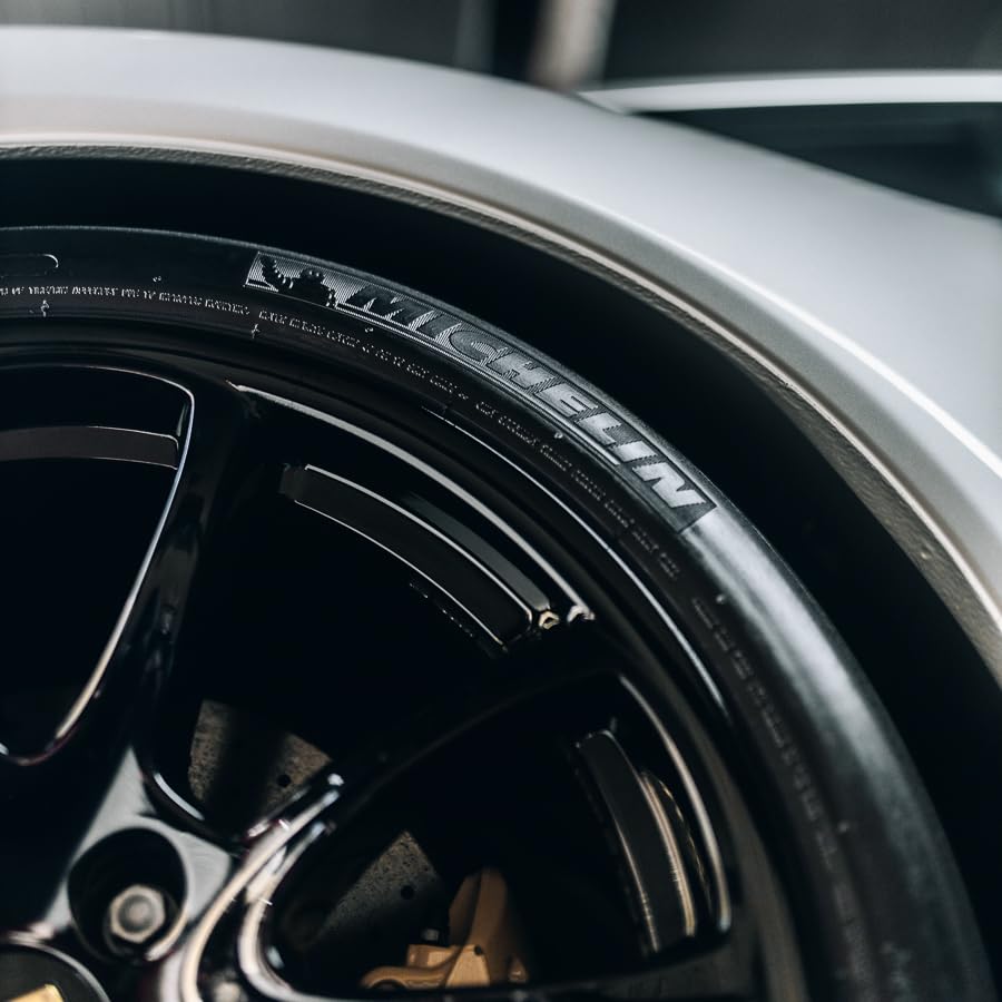 Gyeon coat applied for professional-looking, long-lasting tire protection and ease of use.