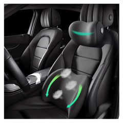 GYLCTOM car headrest and lumbar support set cushions the neck and spine for long drives.