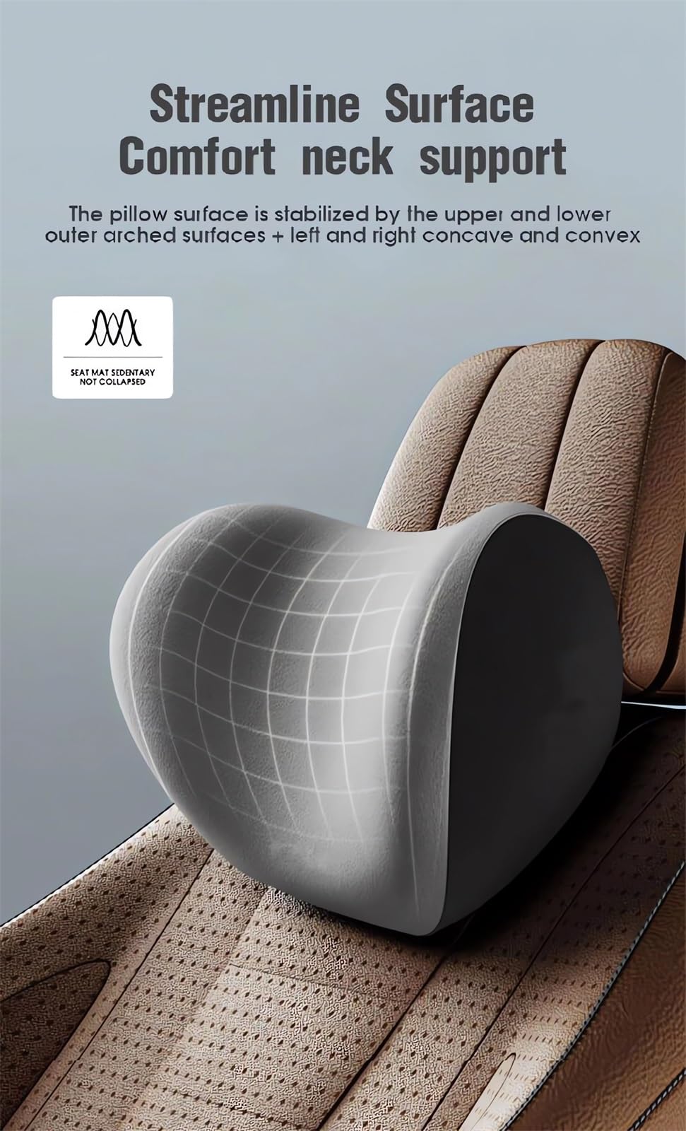 GYLCTOM memory foam back pillow supports lower back and reduces fatigue.