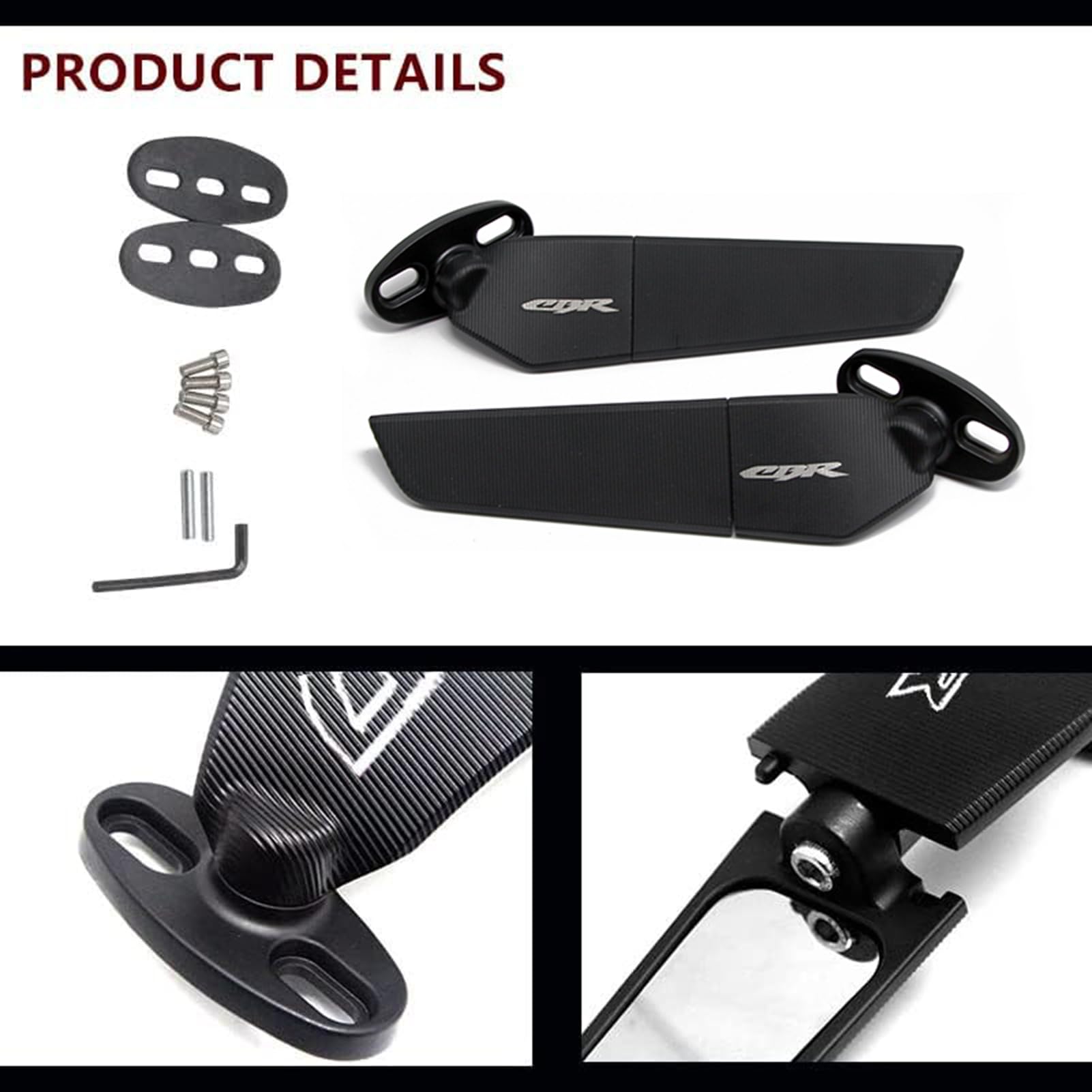 GYMARK sport-bike mirror mount for secure fit and reliable performance.