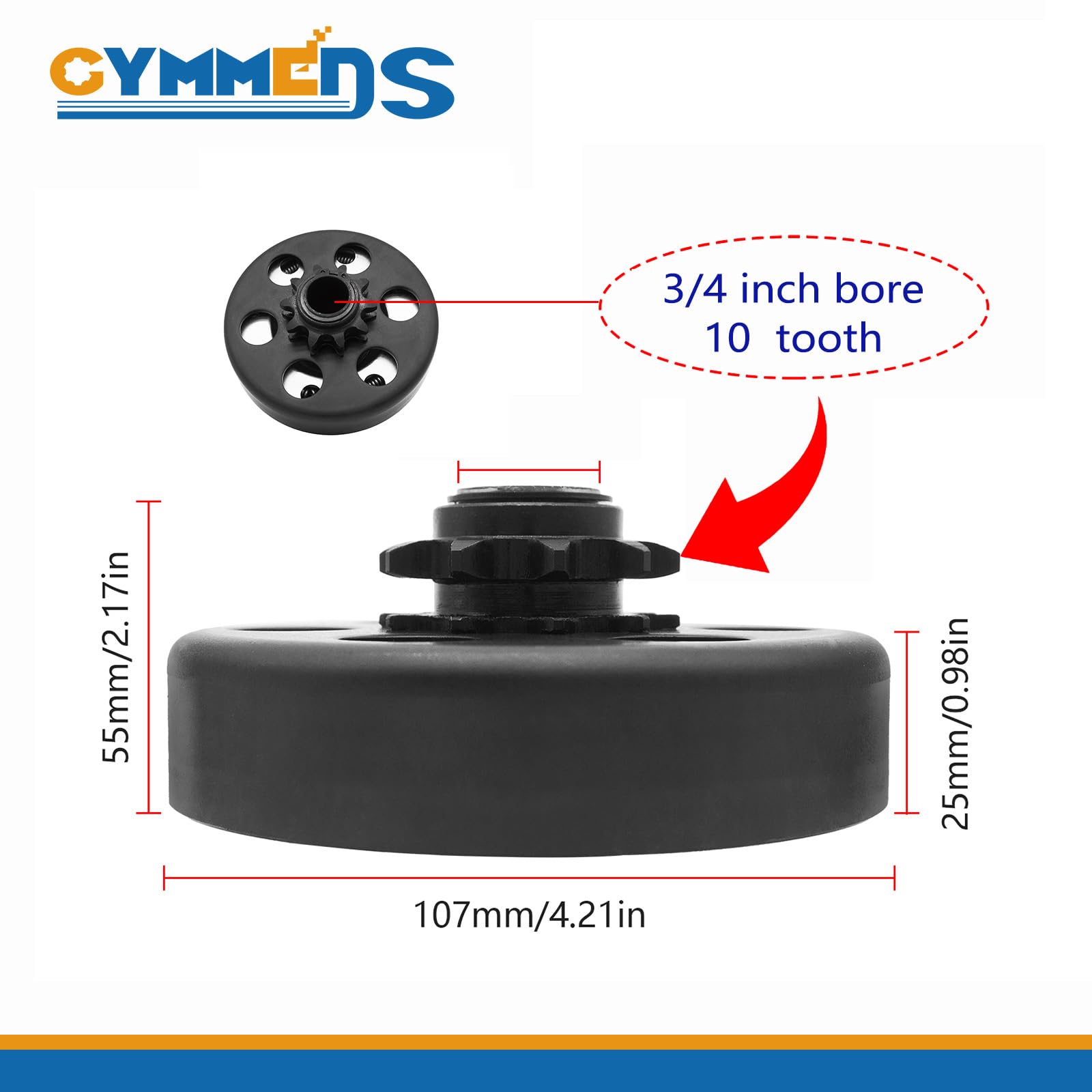GYMMEDS clutch bolt and washer kit for secure installation