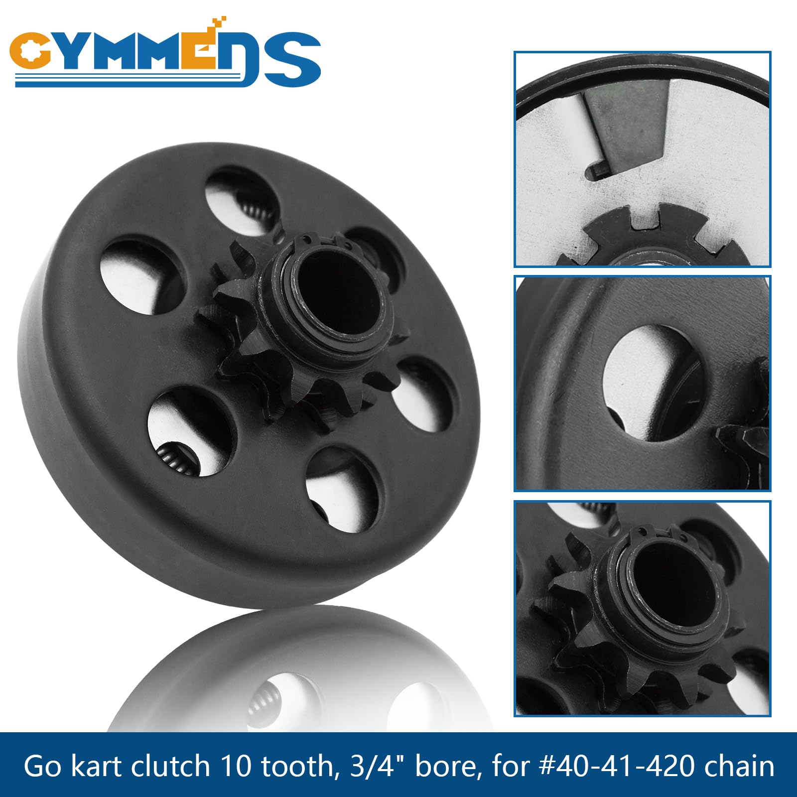 GYMMEDS clutch mounted on a 3/4 inch crankshaft ready for install