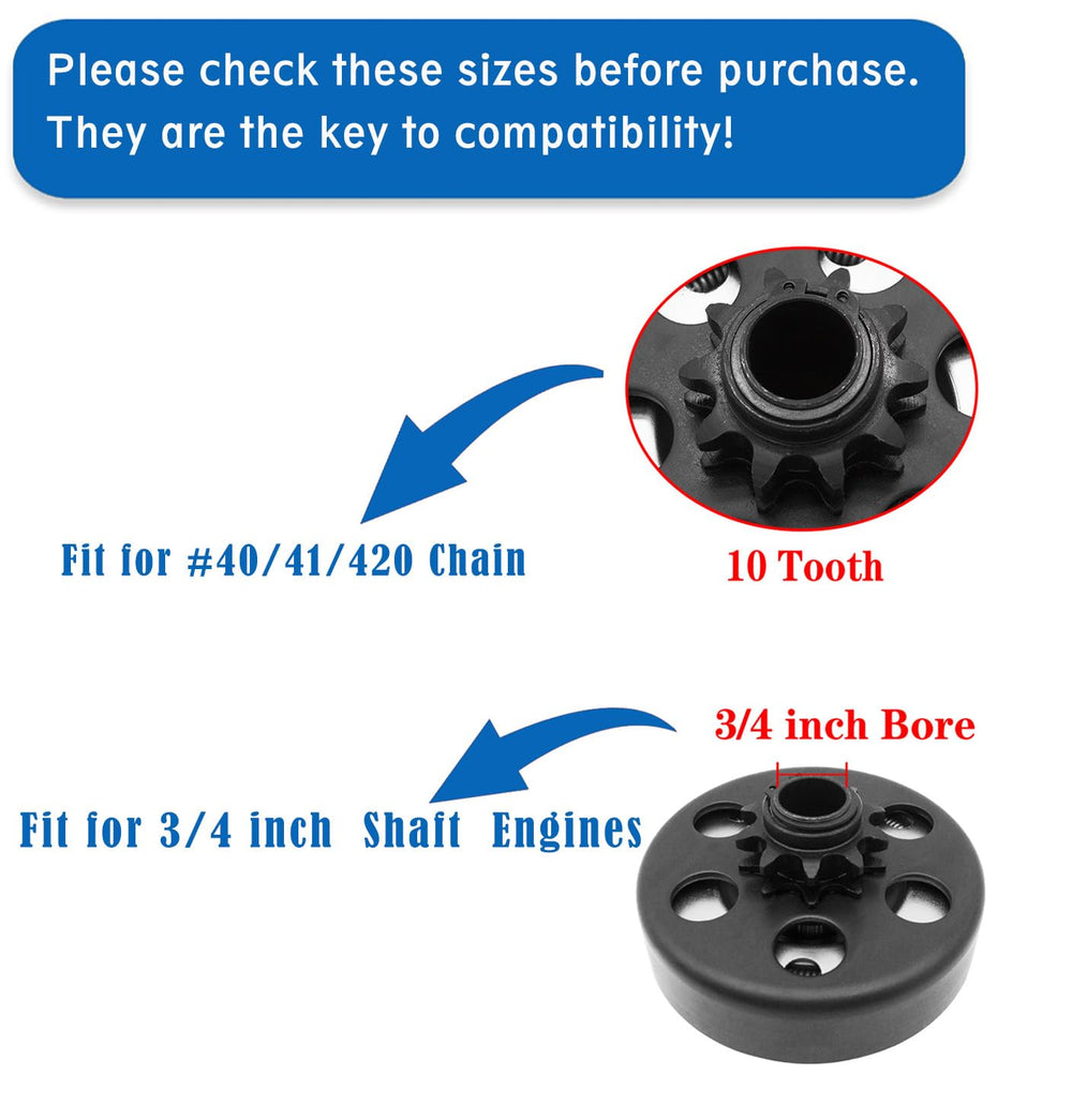 GYMMEDS Go Kart Clutch steel construction for durability and wear resistance