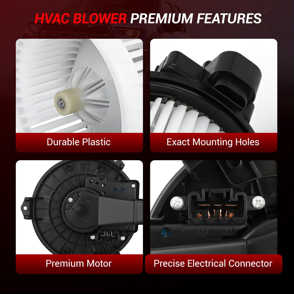 GZGN AC blower motor for Ram 1500 Classic, front view, steady cabin airflow