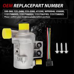 GZGN aluminum housing water pump with thermostat detail highlighting durability