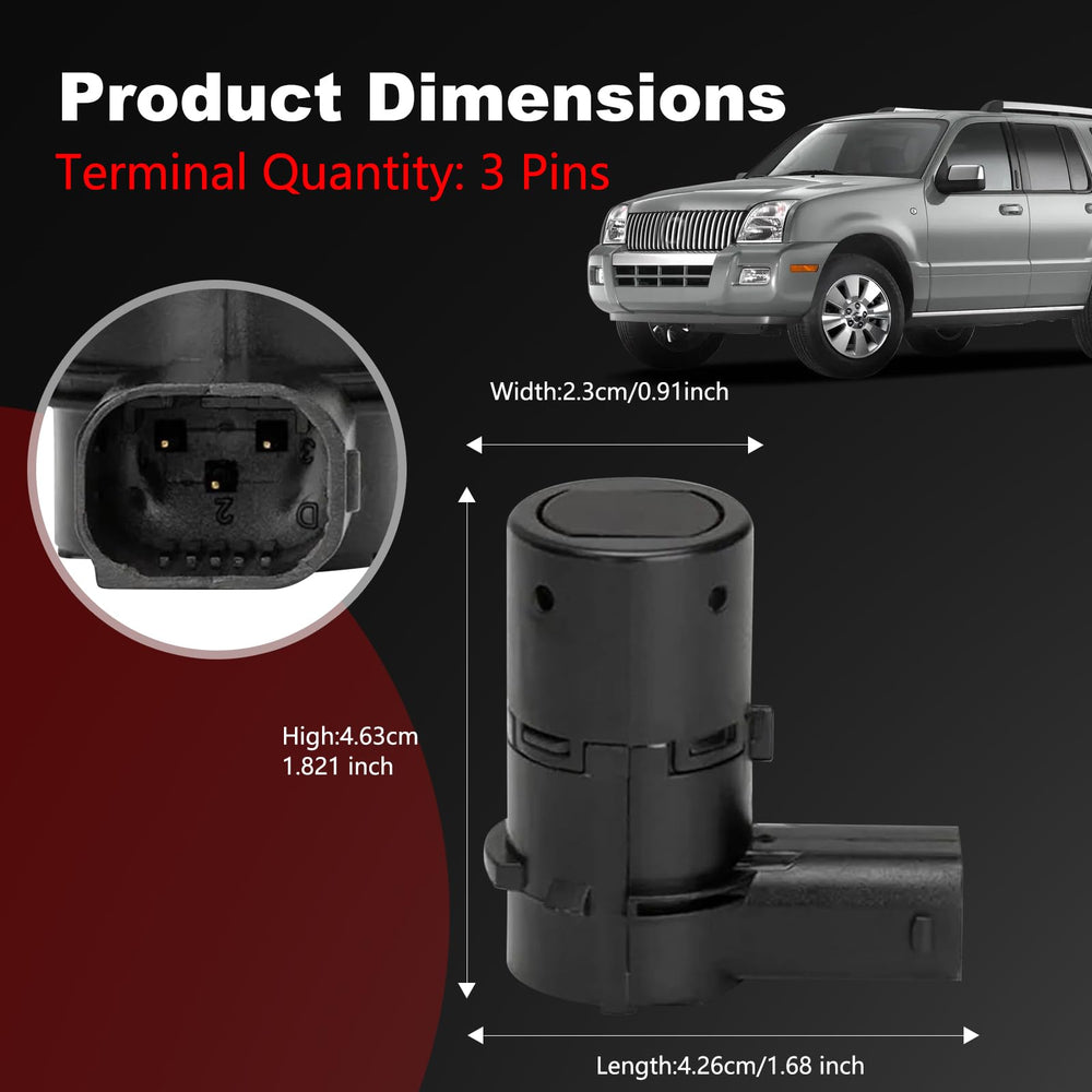 GZGN E-150/E-250 rear parking sensor with waterproof probe.