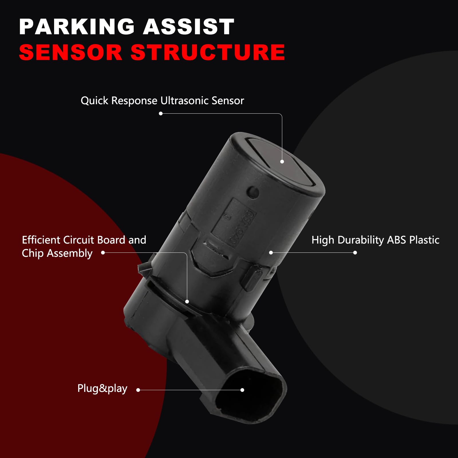 GZGN Mercury Mountaineer rear parking sensor with durable ABS build.