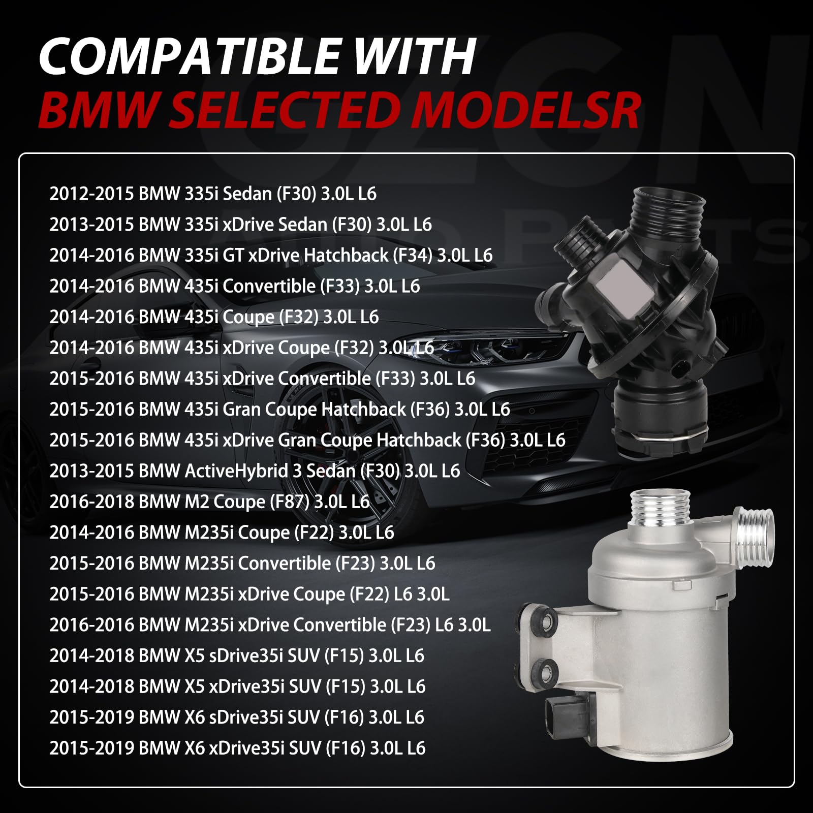 GZGN thermostat kit included for reliable engine cooling control