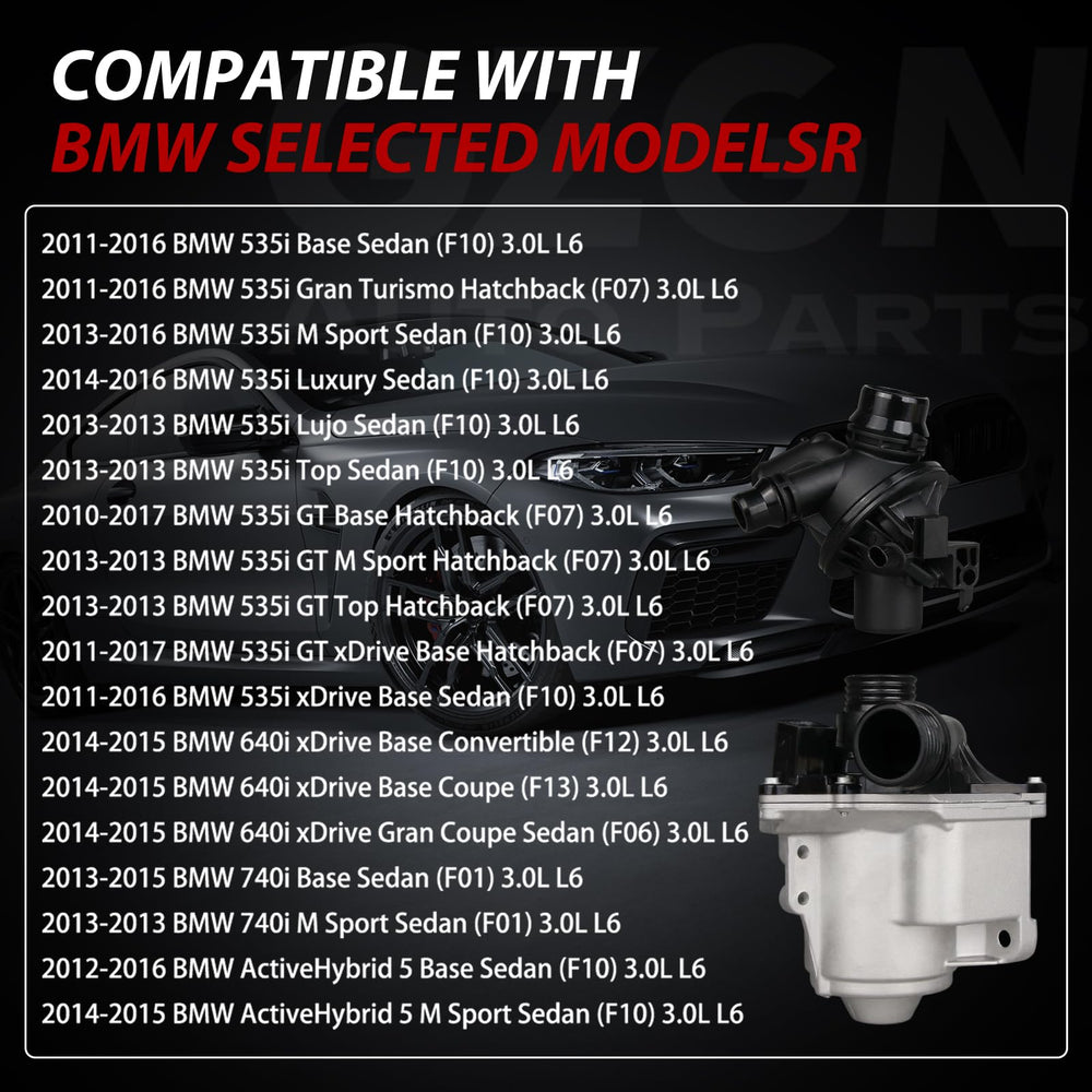 GZGN water pump assembly for BMW 640i xDrive — reliable cooling performance.