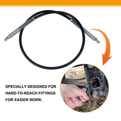 GZJoSum 42-inch flexible hose reaches hard-to-reach fittings.