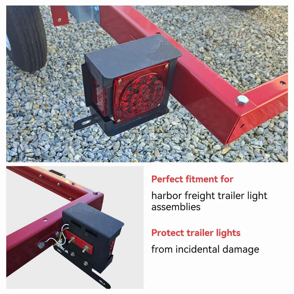 GZQIUYI right mounting box protects square LED trailer lights on boats and trucks.