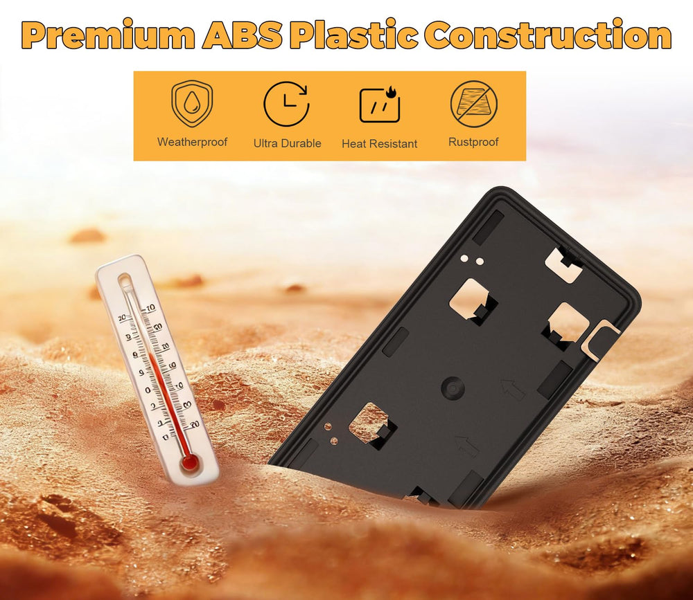 GZSH license frame ABS surface with smooth finish.