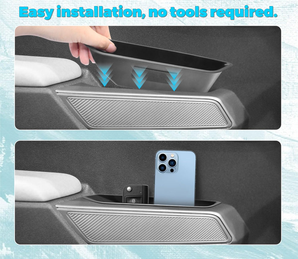 GZSH Bronco storage box close-up reveals durable ABS material and sleek finish.