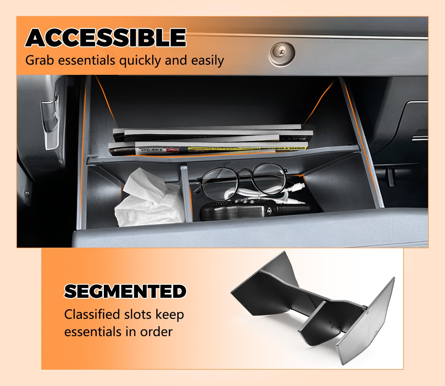 GZSH cup holder insert helps keep drinks and small items organized.