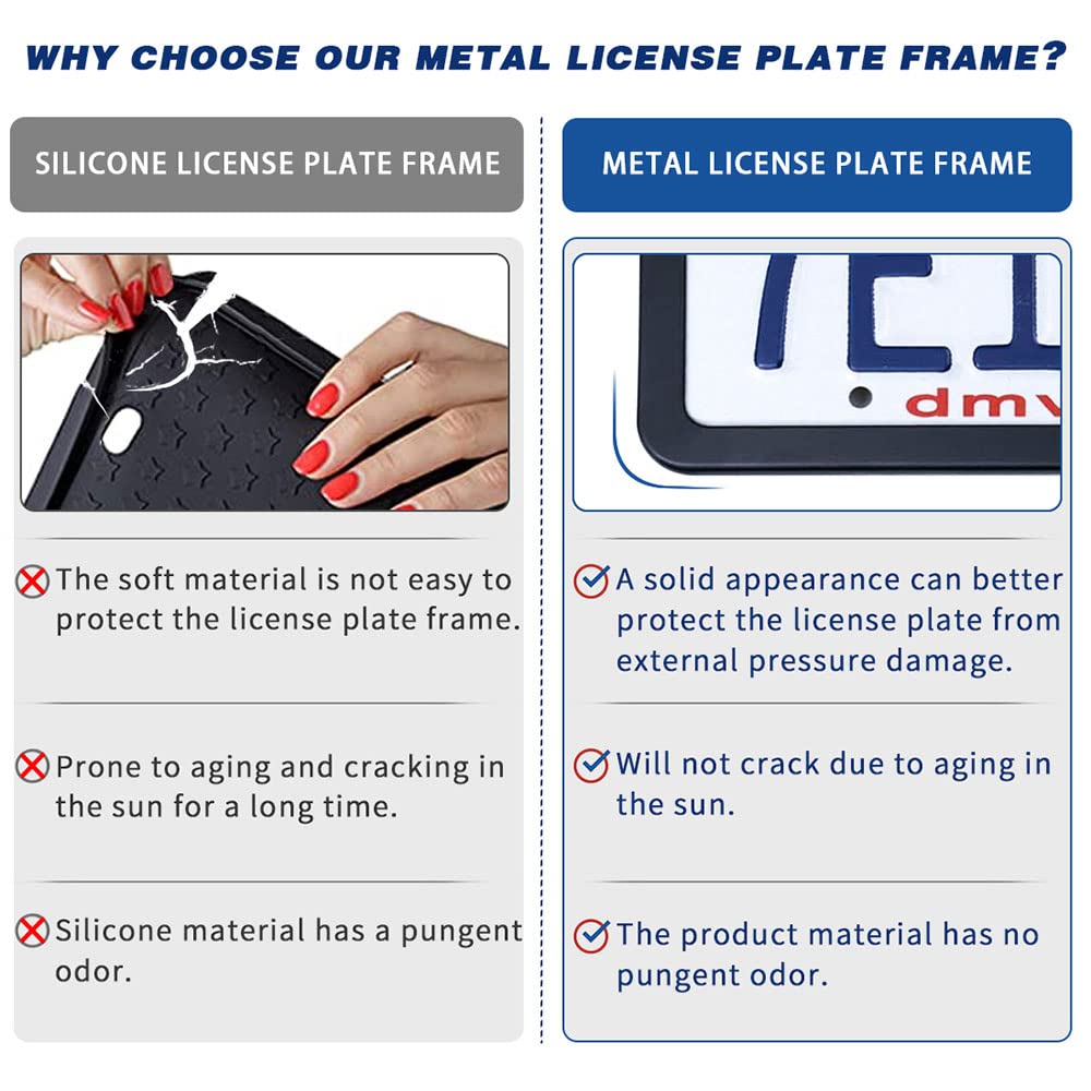 GZSH license frame fits US standard plates 12.25 x 6.25 inches.