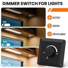 GZV compact dimmer with flush panel installation in dashboards