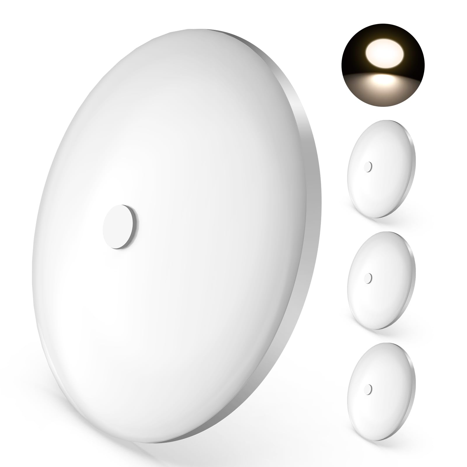 GZV RV interior light dome 4-pack provides versatile ceiling illumination for RVs and boats.