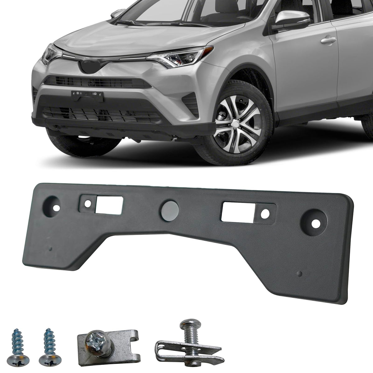 GZVKE front bumper license frame bracket secures plate and enhances front-end appearance.