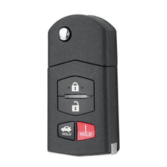 GZXNKEY Mazda key fob remote with blade, ready for DIY replacement.