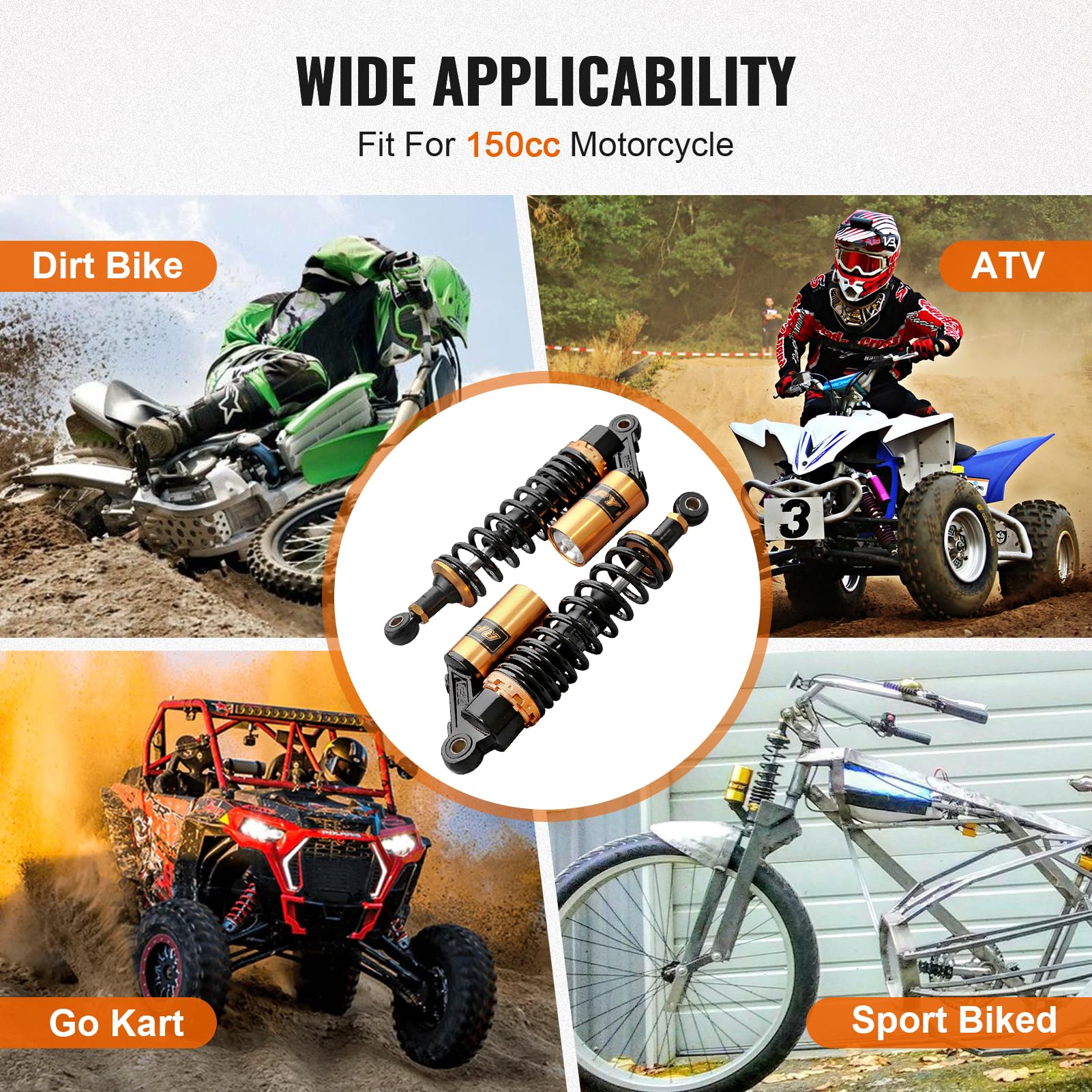 GZYF universal fit for Honda Suzuki Kawasaki Yamaha ATVs and go-karts