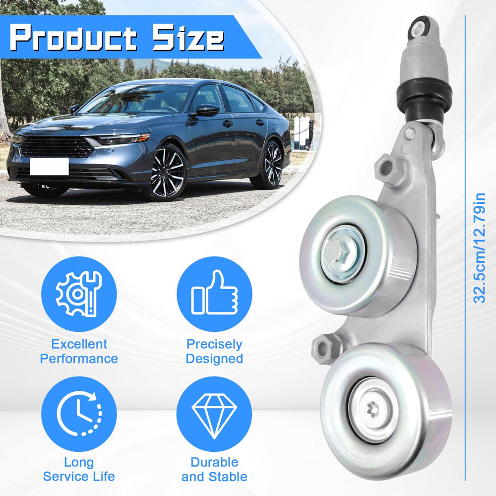 GZYQPDZ tensioner with dual pulleys, rear view for smooth belt operation
