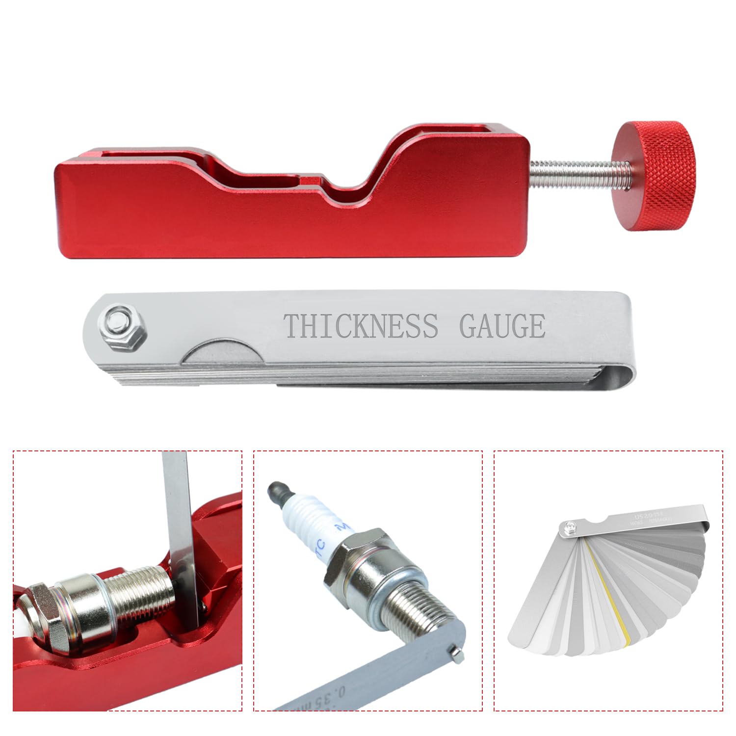 GZZTORES 32-blade feeler gauge array for accurate gaps