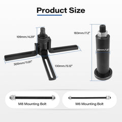 GZZTORES Crankcase Splitter adjustable arm enabling versatile bolt-pattern fit.