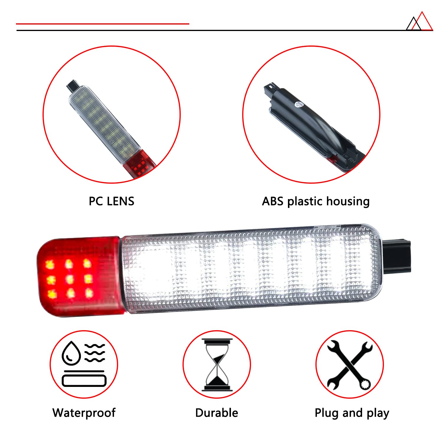 GZZTORES LED door light for Chevy Suburban front door improves night lighting