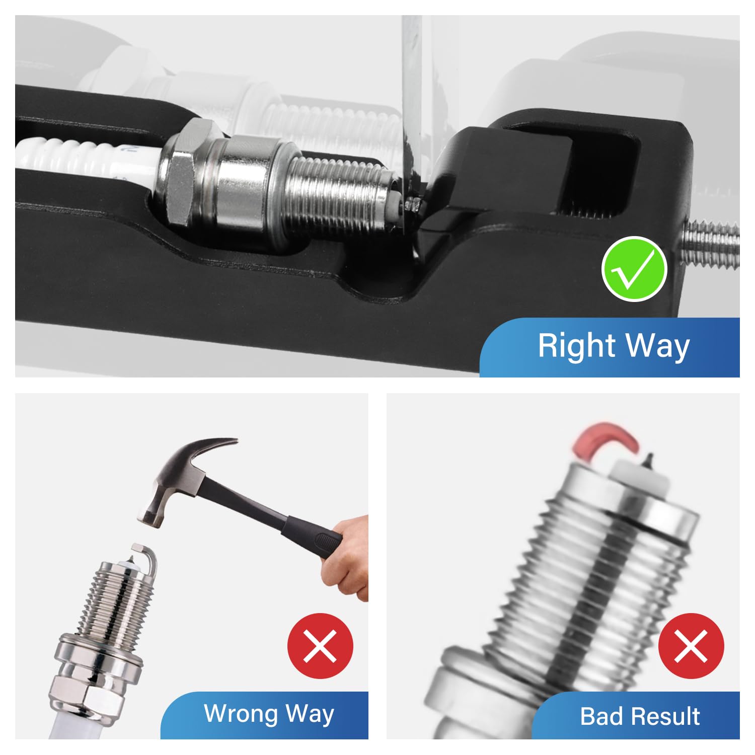 GZZTORES precision gap tool supports efficient car and motorcycle plugs.