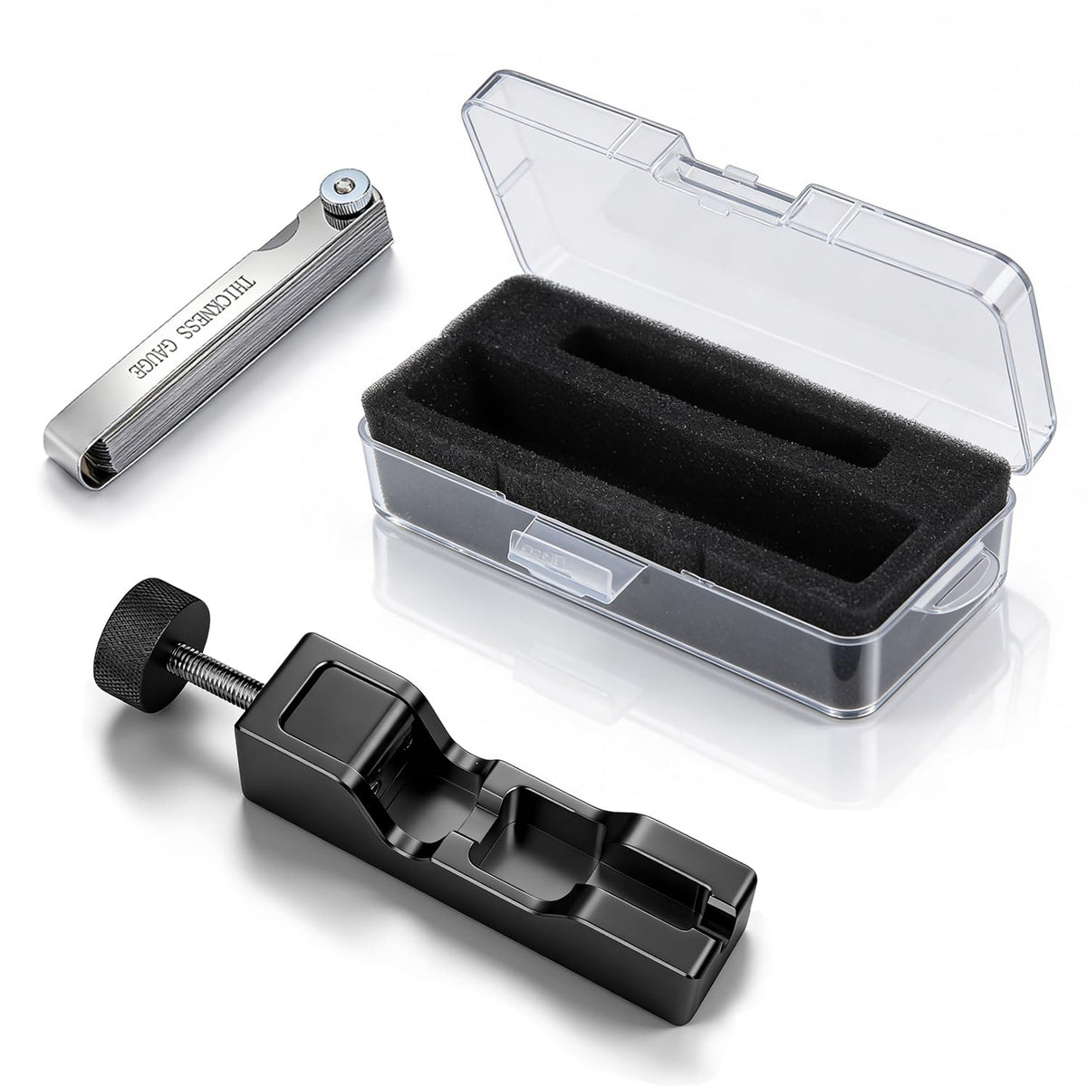 GZZTORES universal spark plug gap tool with 32-blade gauge for precise gaps.