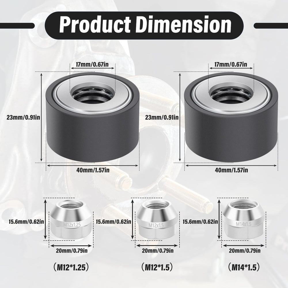 GZZTORES wheel stud installer close-up shows durable carbon steel.