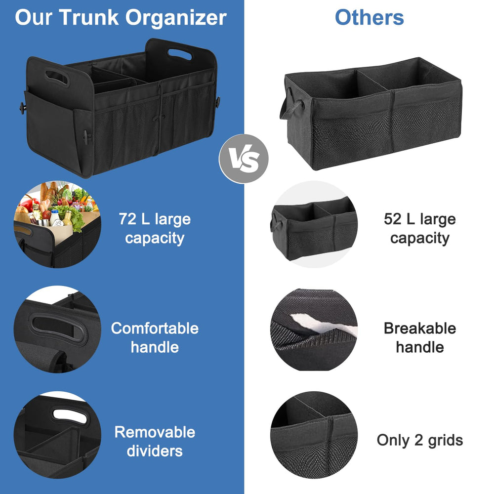 Habopet organizer with adjustable divider to keep items upright