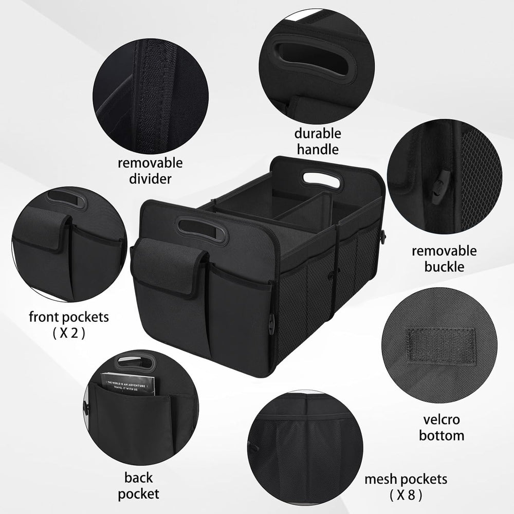 Habopet trunk organizer fits in car trunk for SUVs and sedans