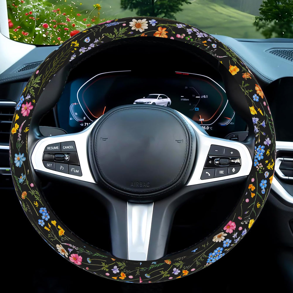 HABZTOUYI sea wave pattern adds luxury and style to your steering wheel.