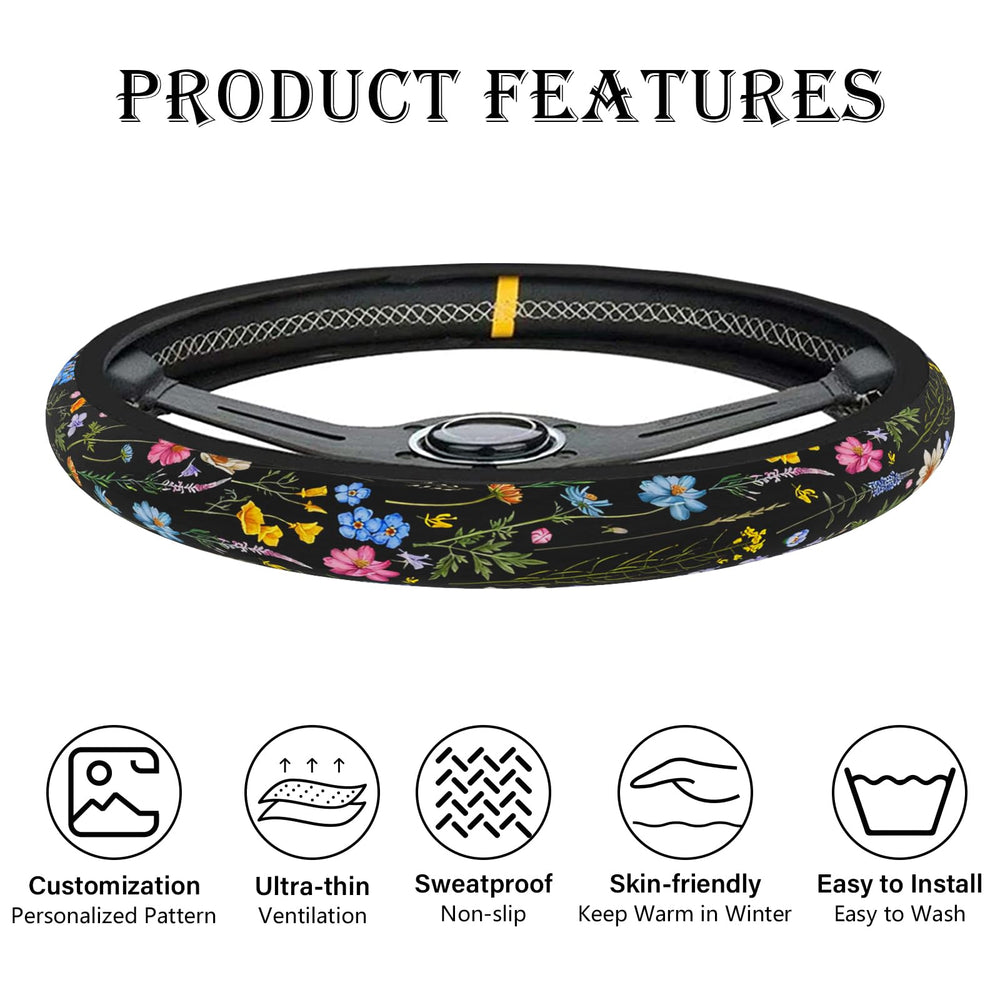 HABZTOUYI sweatproof, non-slip design keeps grip during summer driving.