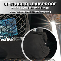 Hacyikee double layer mesh cargo net expands storage and stabilizes items