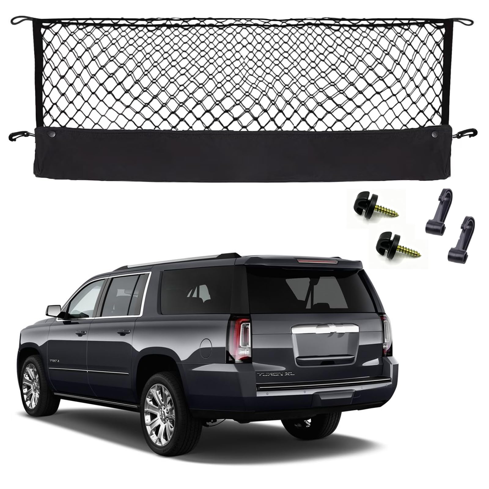 Hacyikee envelope cargo net folded for compact trunk storage and quick setup.