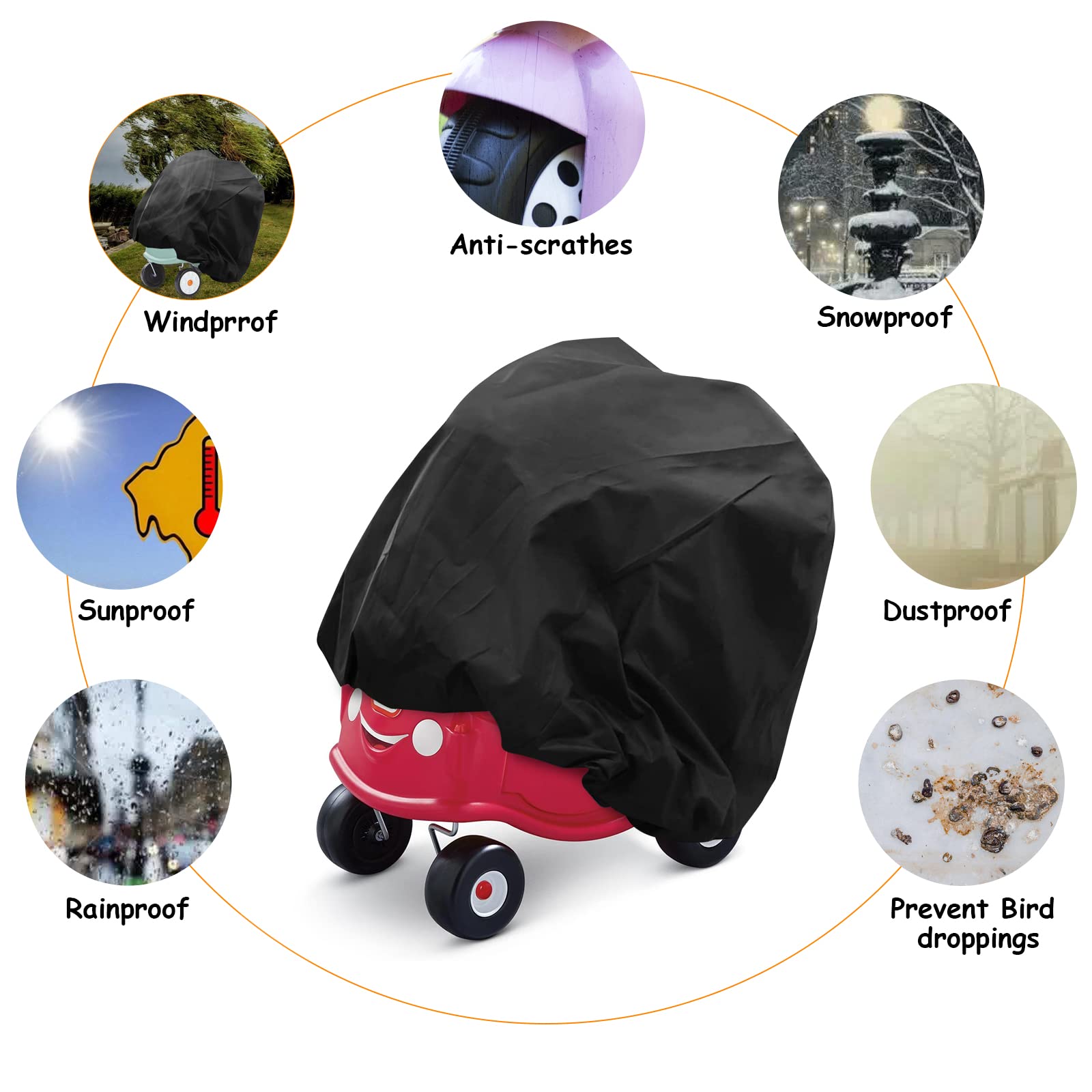 Hadieru Cozy Coupe outdoor indoor use cover guards against dust and debris indoors or outdoors
