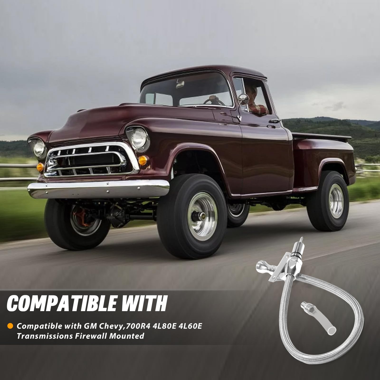 29.58-inch dipstick length reaches GM/Chevy installations smoothly.