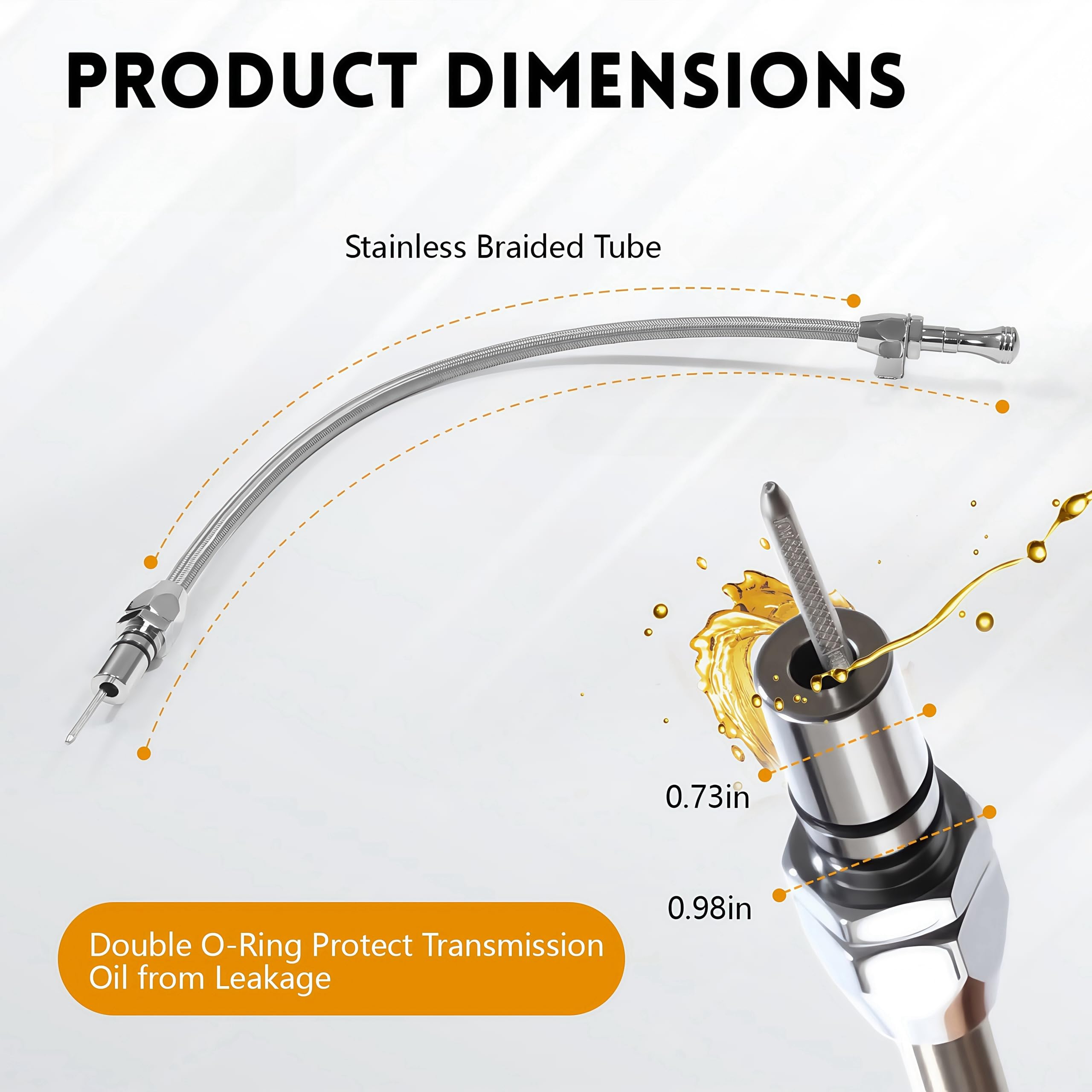 HAHAHA long dipstick provides easy access to hard-to-reach transmission areas