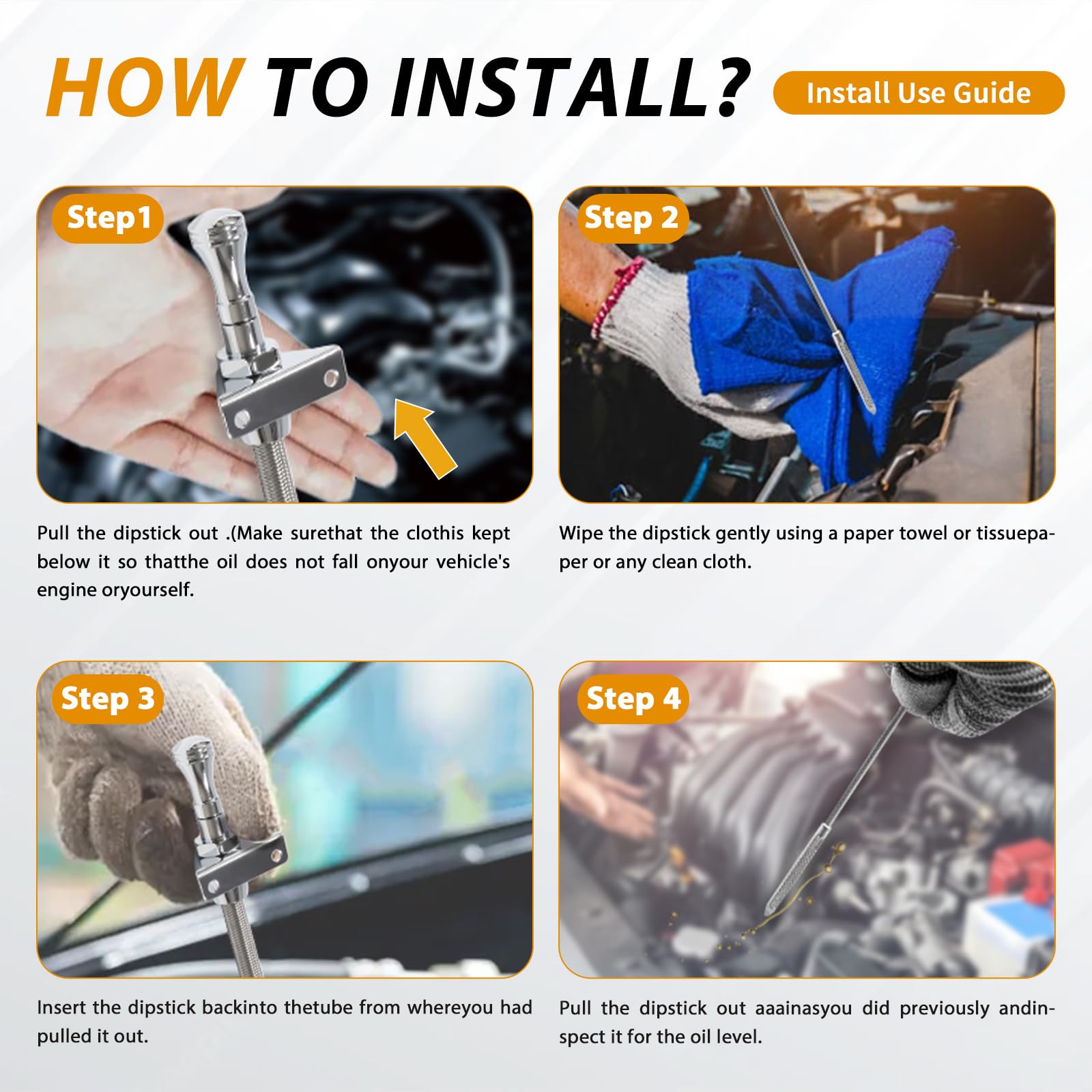 HAHAHA dipstick installation is straightforward for quick service.