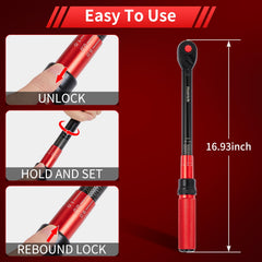 Hairich torque wrench tightening a car lug nut, demonstrating accurate automotive use