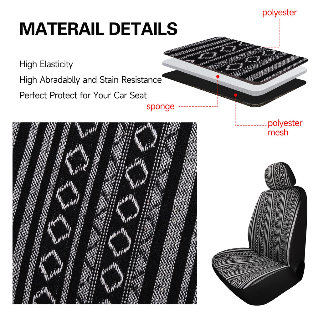 HAIYAOTIMES Airbag-compatible front seat cover maintains safety features.