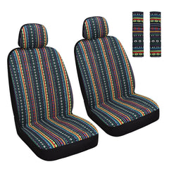 HAIYAOTIMES Baja saddle blanket front seat cover adds color and protection.