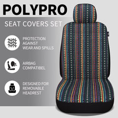 HAIYAOTIMES multicolor baja pattern seat cover refreshes car interiors.