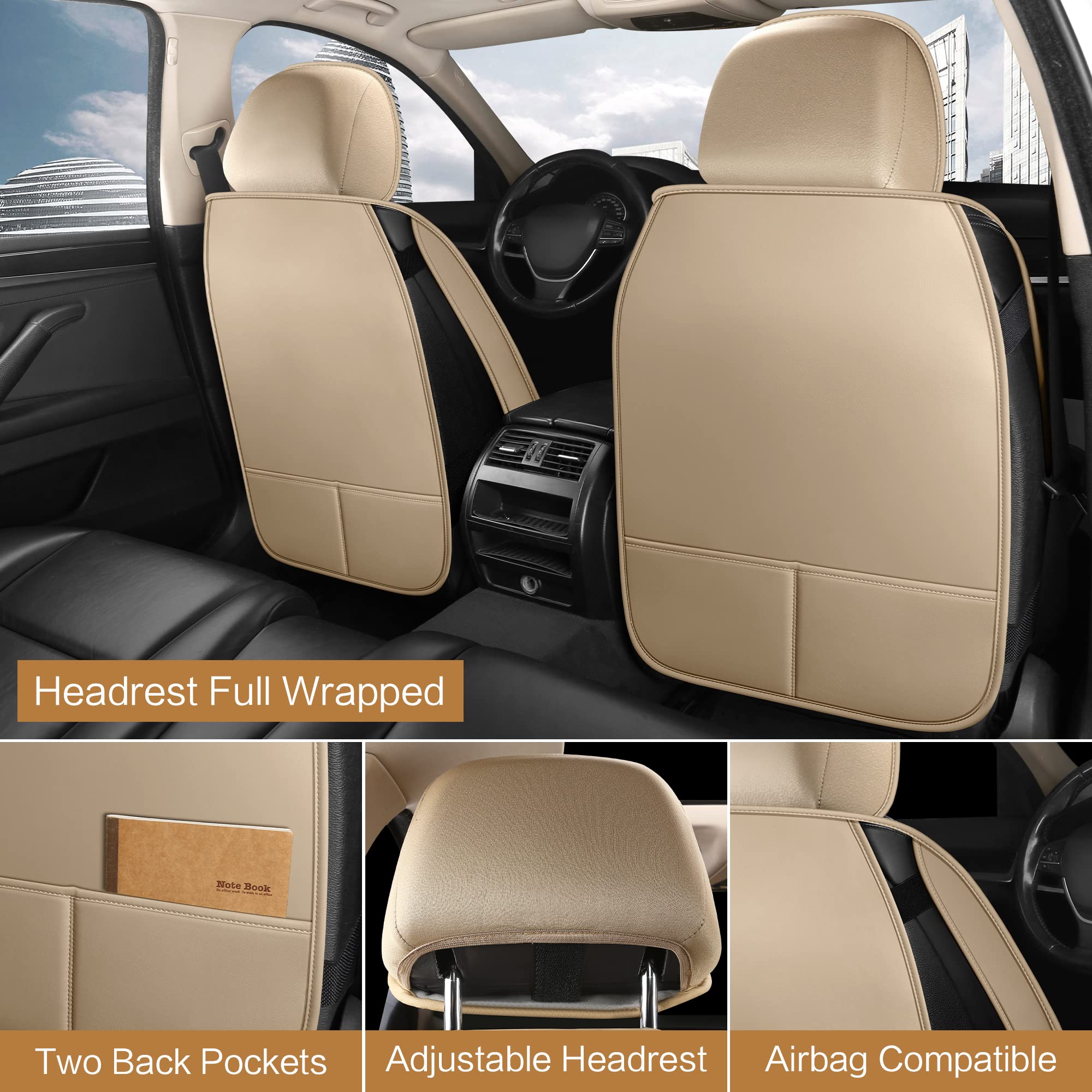 HAIYAOTIMES waterproof leatherette close-up shows durable surface and easy-clean texture.